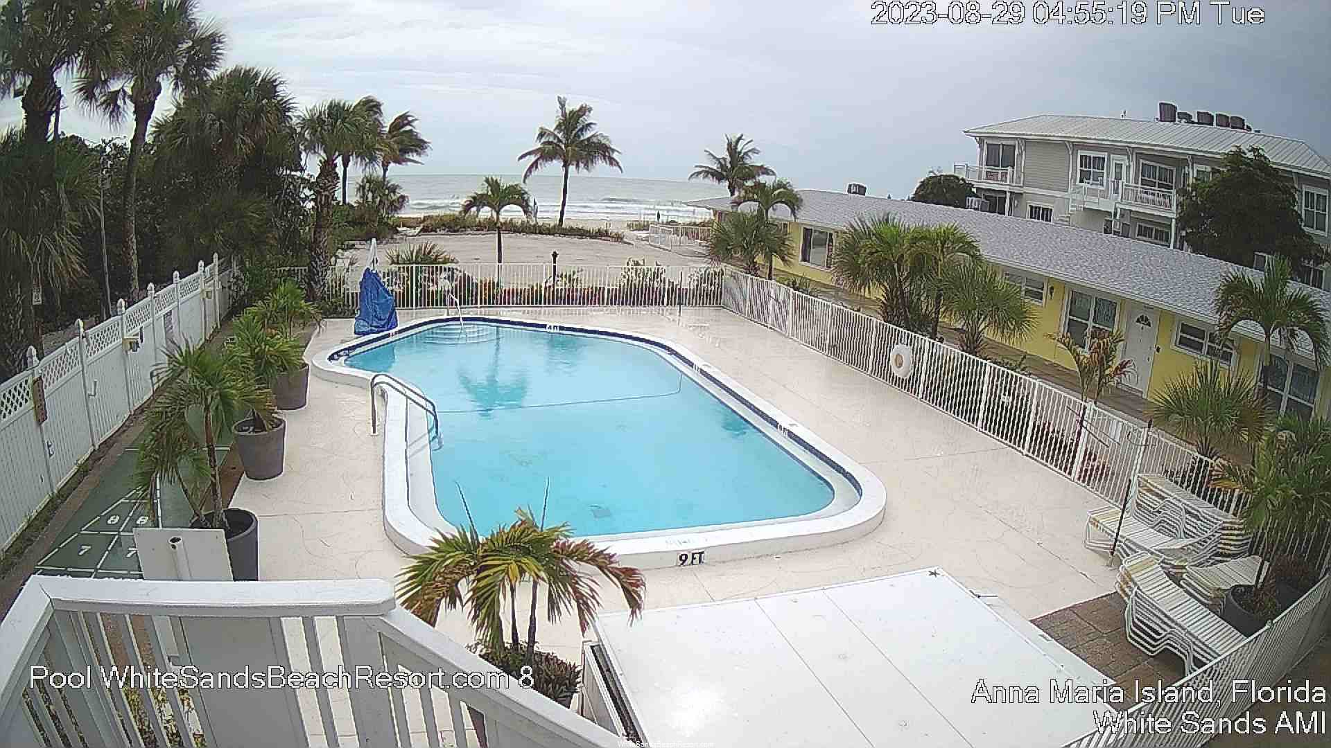 Amilia Island White Sands Beach Resort Pool Cam Recording Idalia (2023)