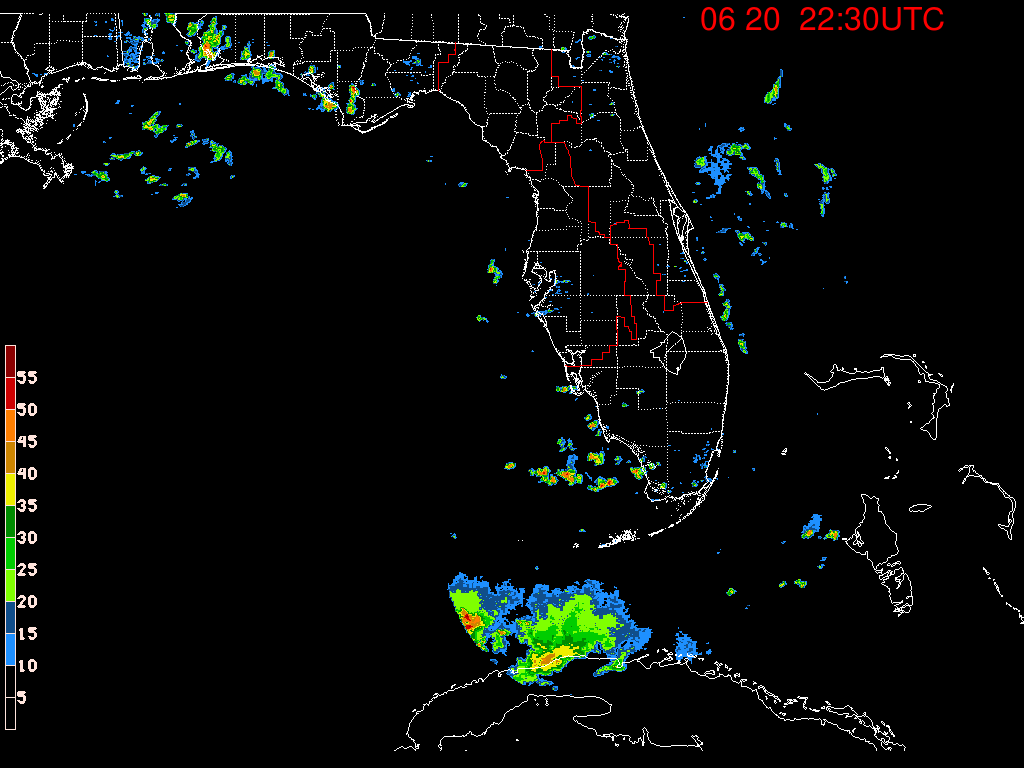 Florida Radar Recording From SFWMD for June Invest 92L (2024)