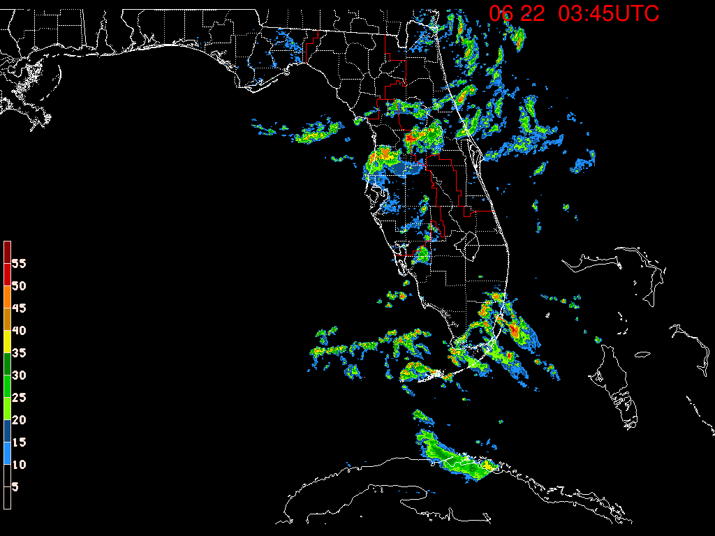 Florida Radar Recording From SFWMD for June Invest 92L (2024)