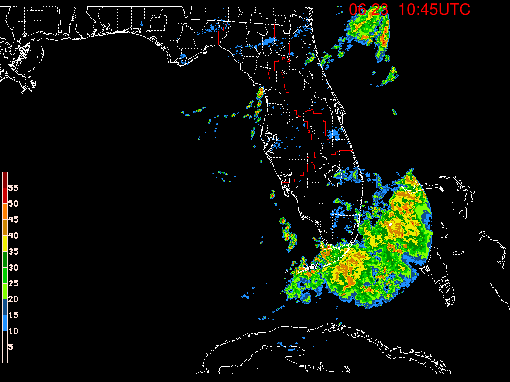 Florida Radar Recording From SFWMD for June Invest 92L (2024)
