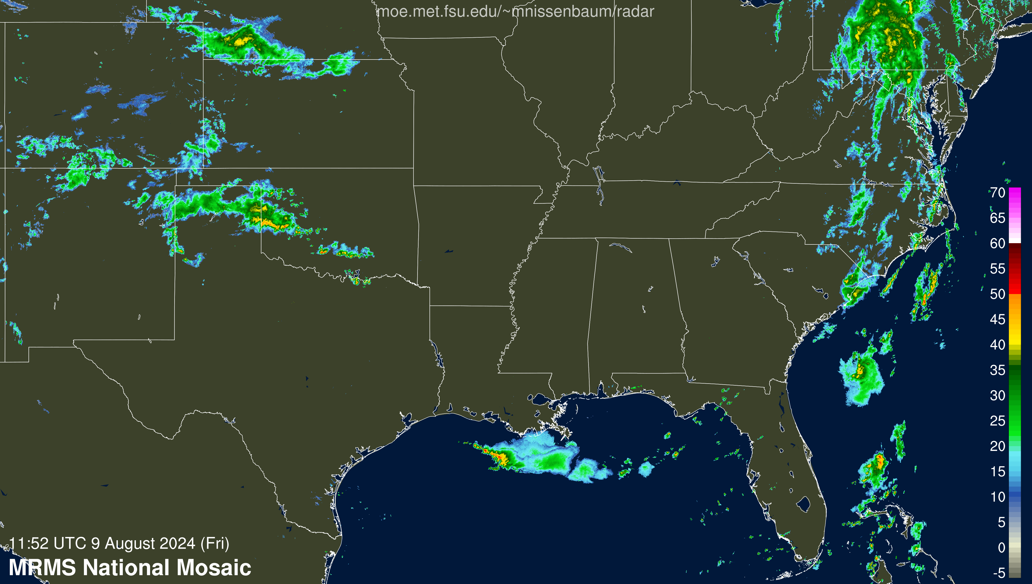 SE Radar Recording of Debby (2024) Approach