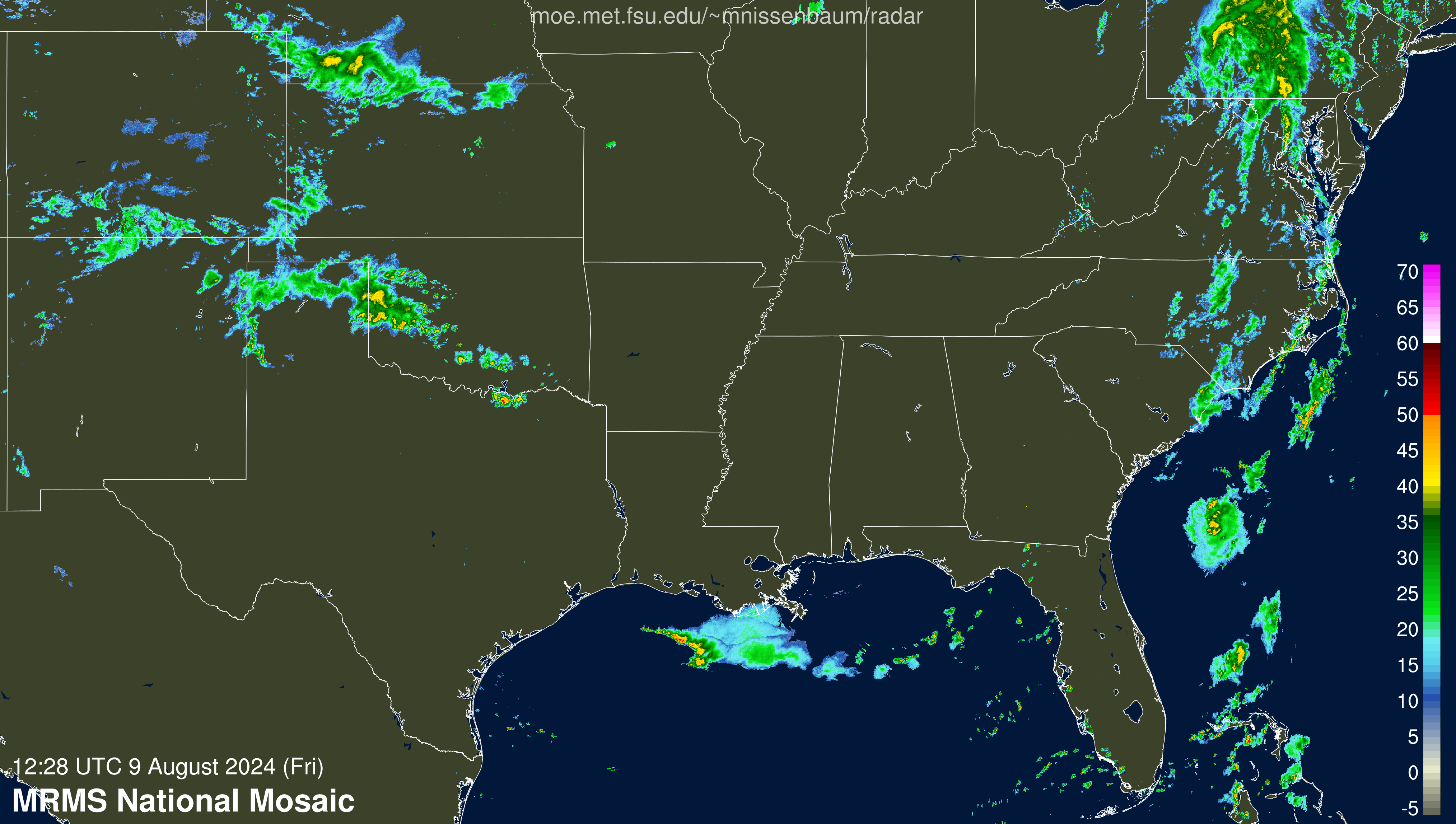 SE Radar Recording of Debby (2024) Approach