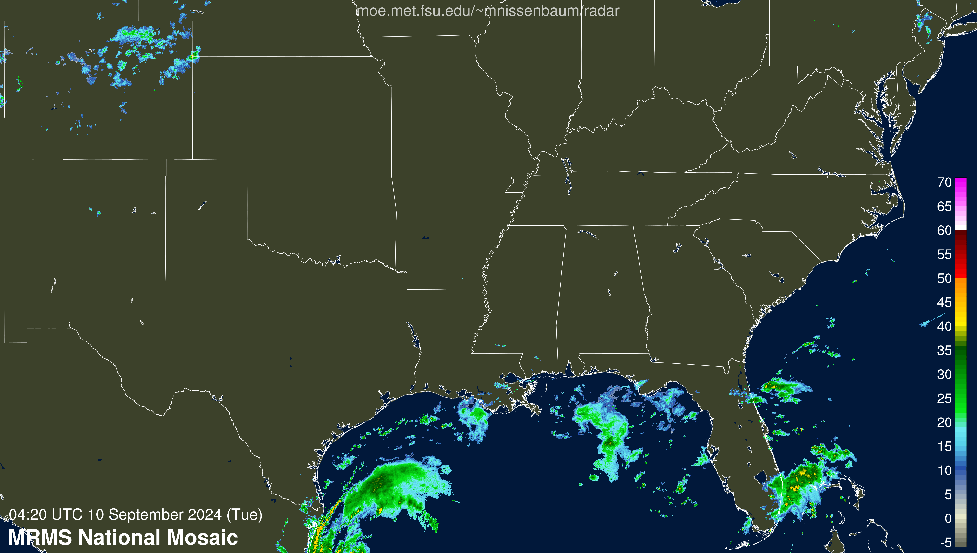 Gulf Radar Recording of Francine (2024) Approach