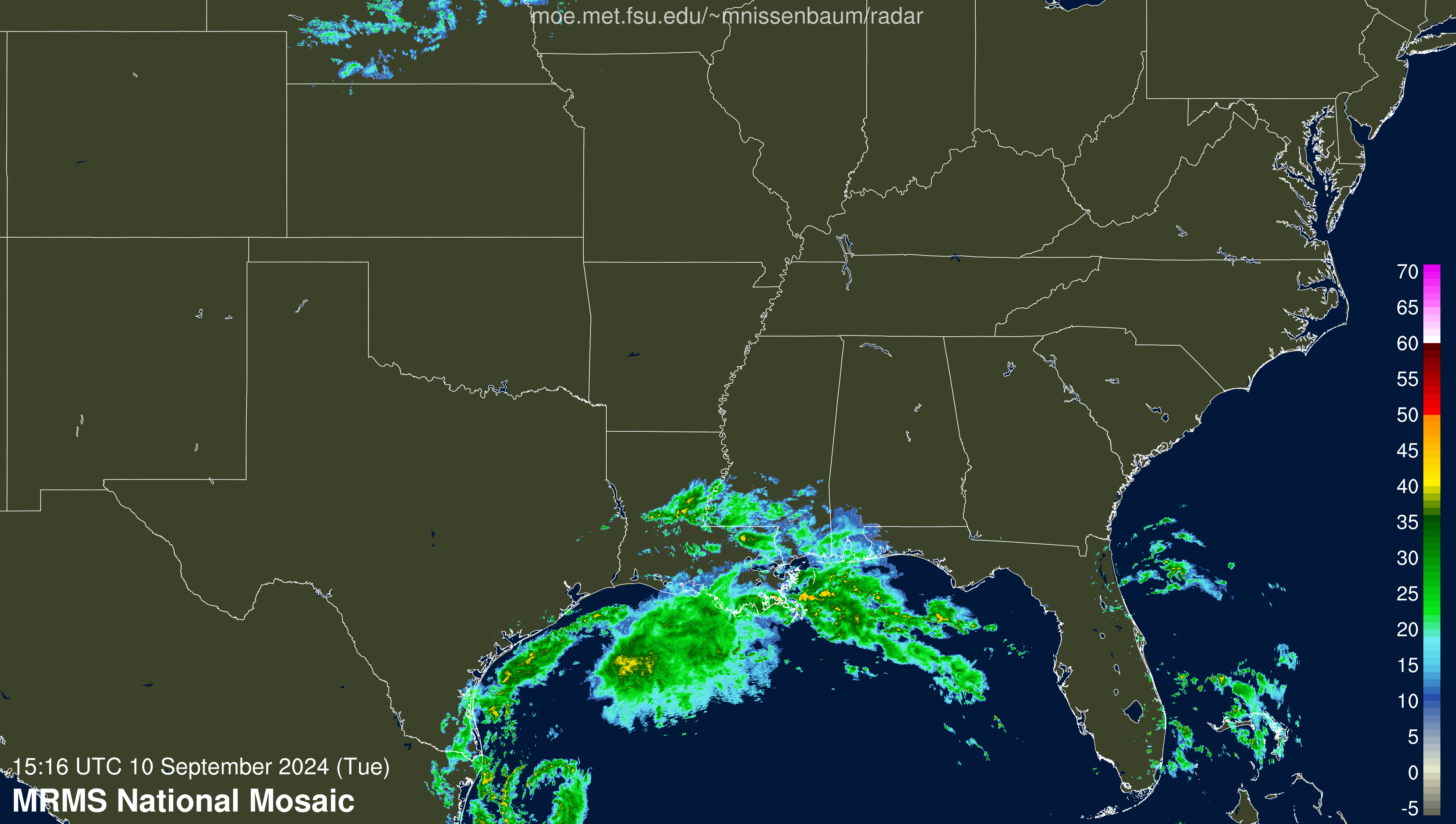 Gulf Radar Recording of Francine (2024) Approach