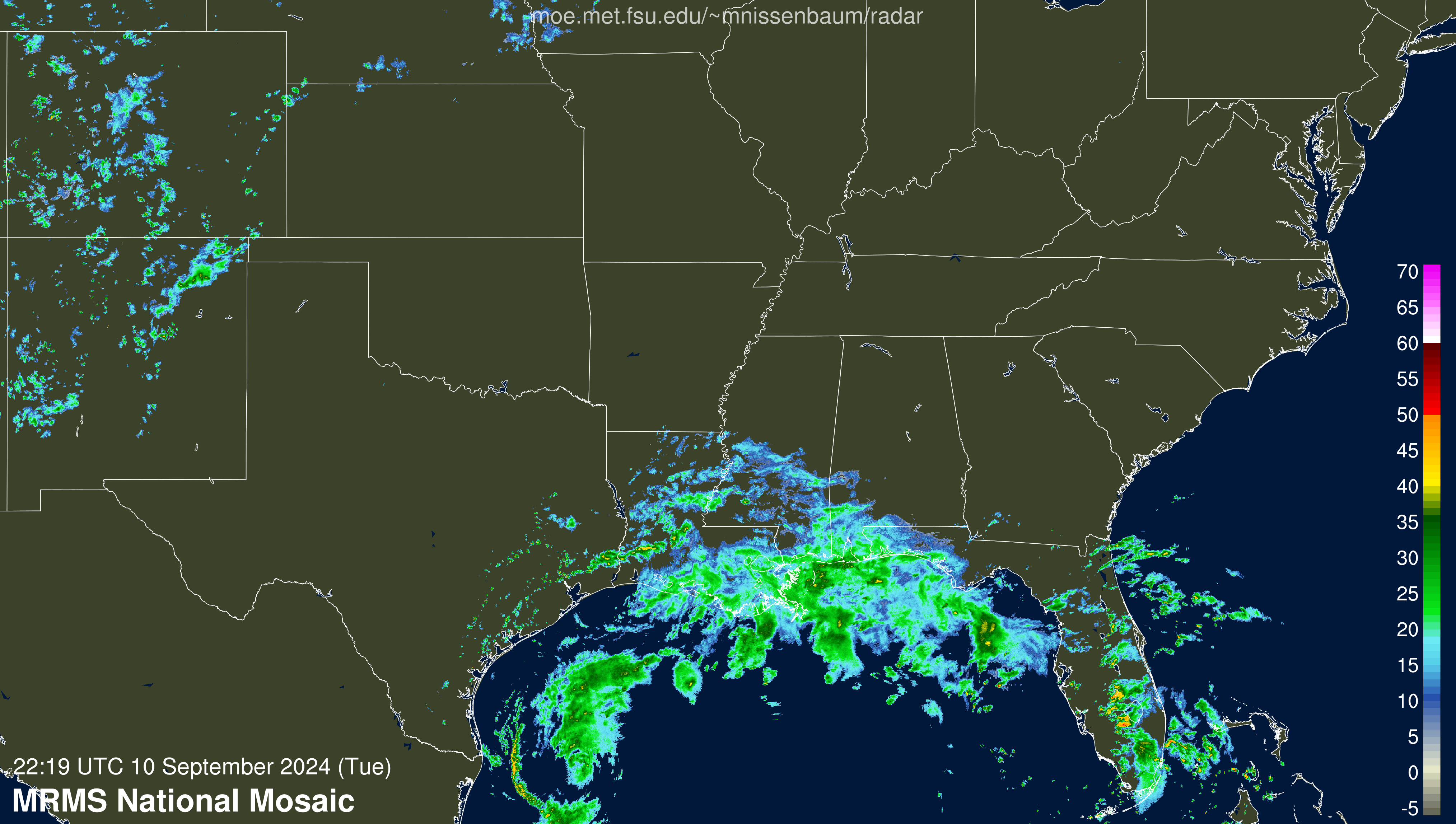 Gulf Radar Recording of Francine (2024) Approach
