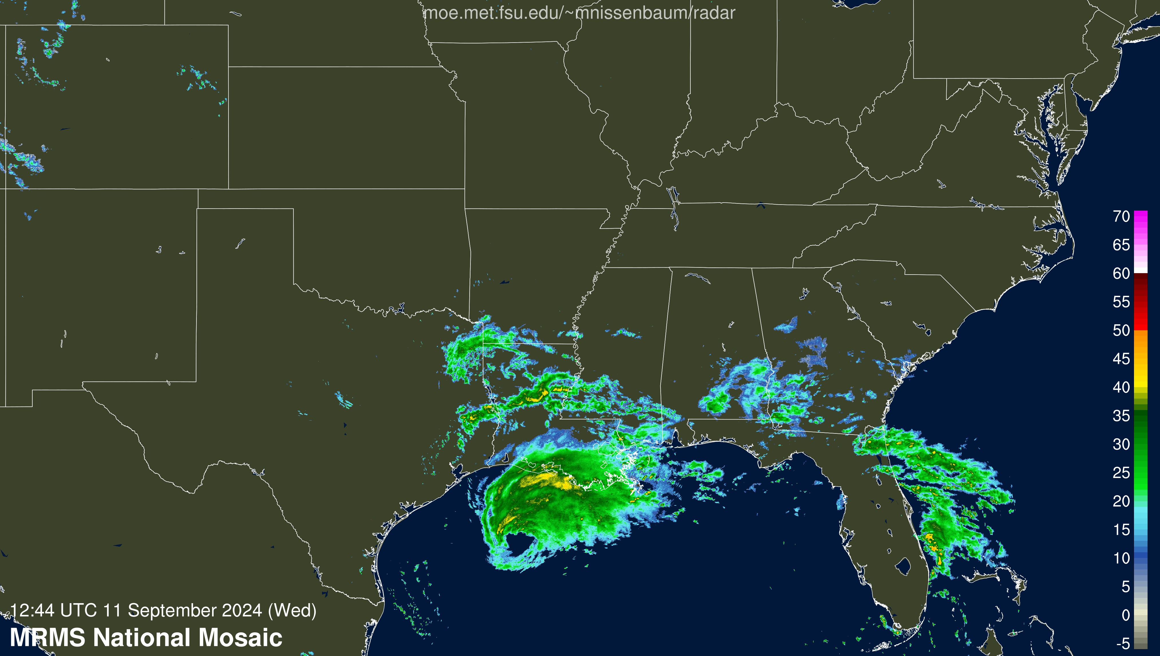 Gulf Radar Recording of Francine (2024) Approach