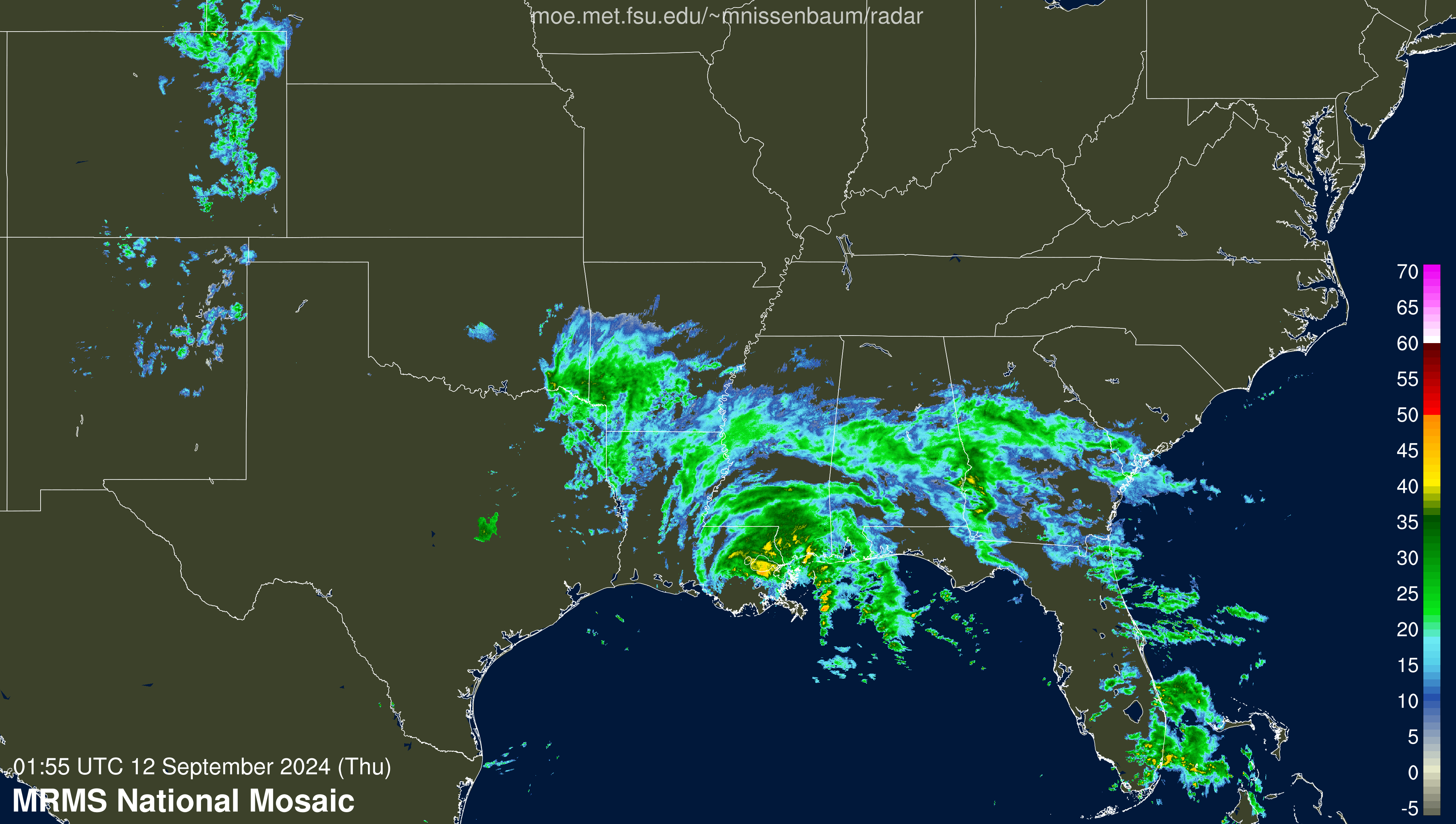 Gulf Radar Recording of Francine (2024) Approach