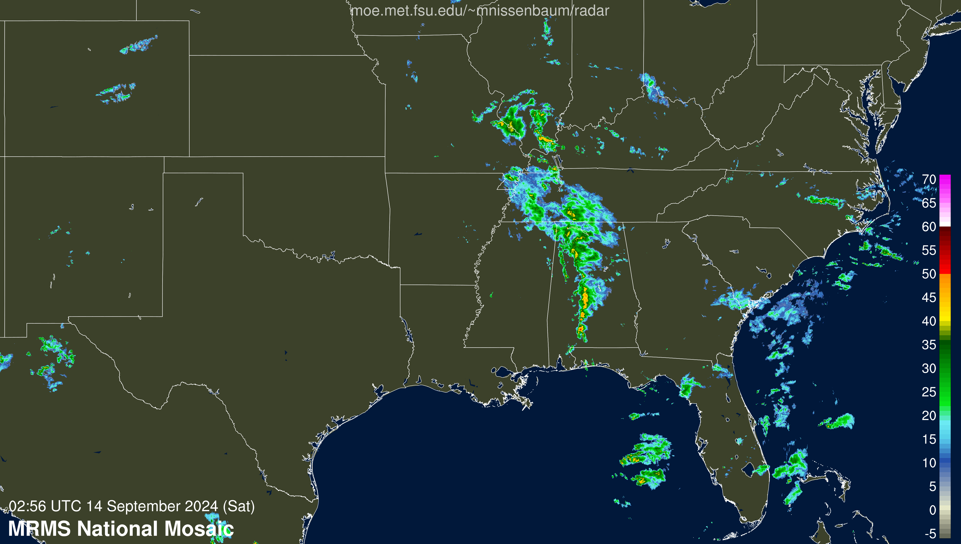 Gulf Radar Recording of Francine (2024) Approach