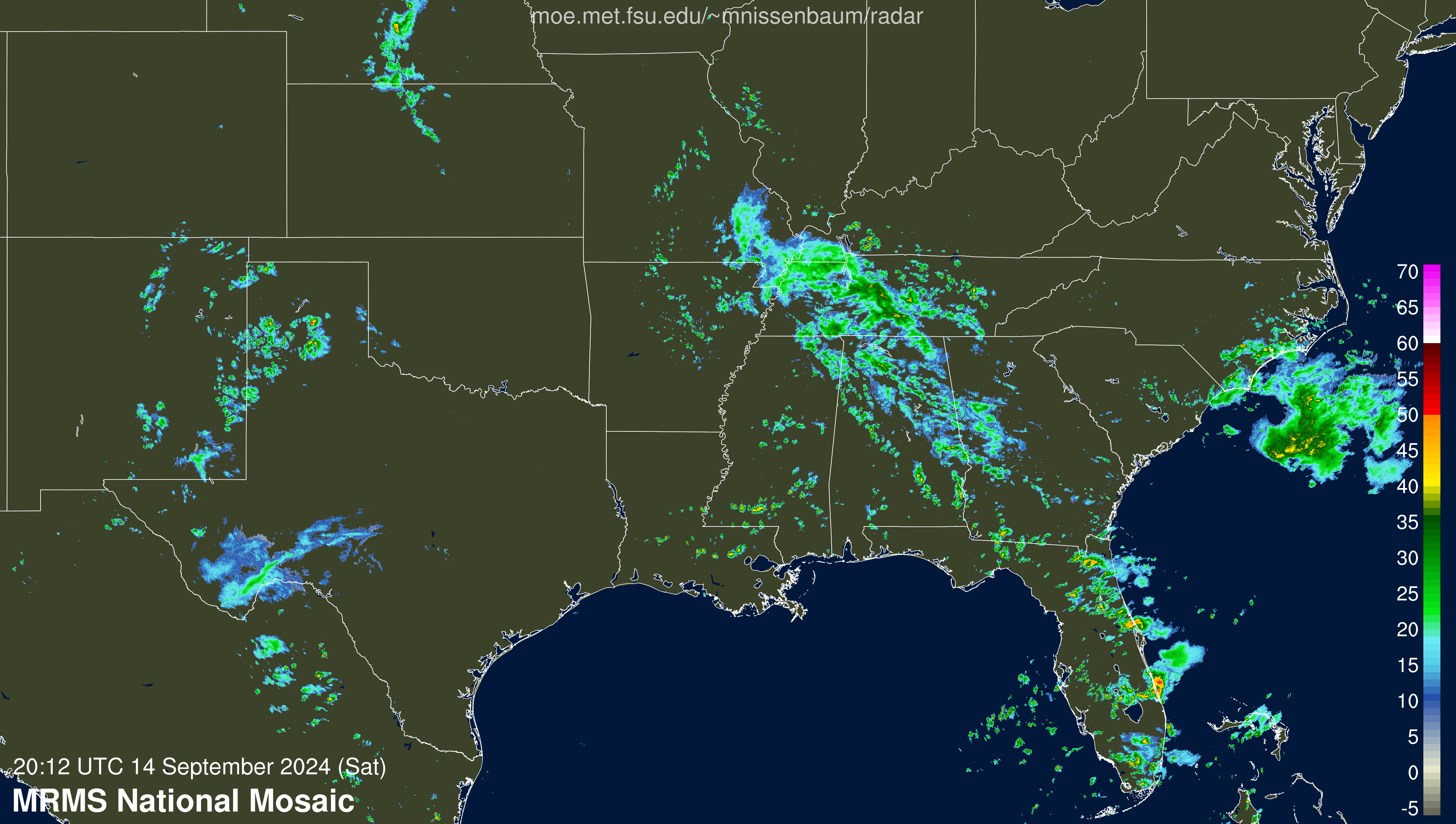 Gulf Radar Recording of Francine (2024) Approach