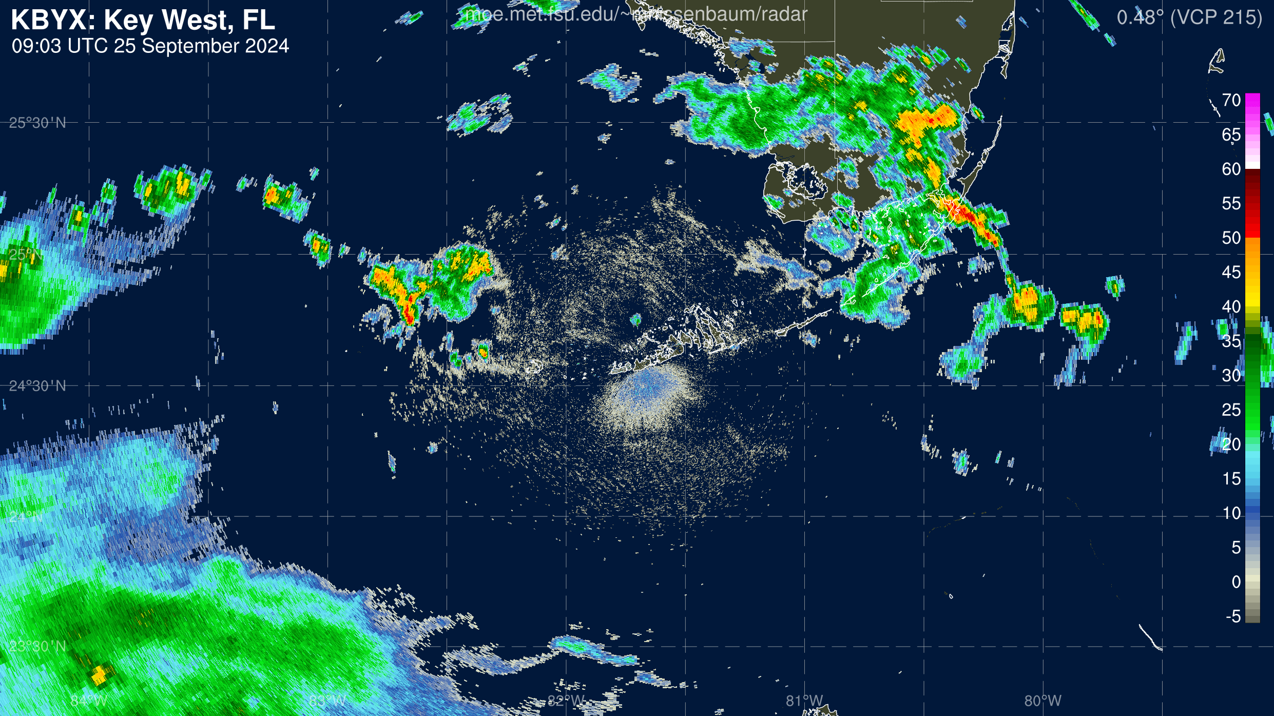 Key West Radar Recording of Helene (2024) Approach
