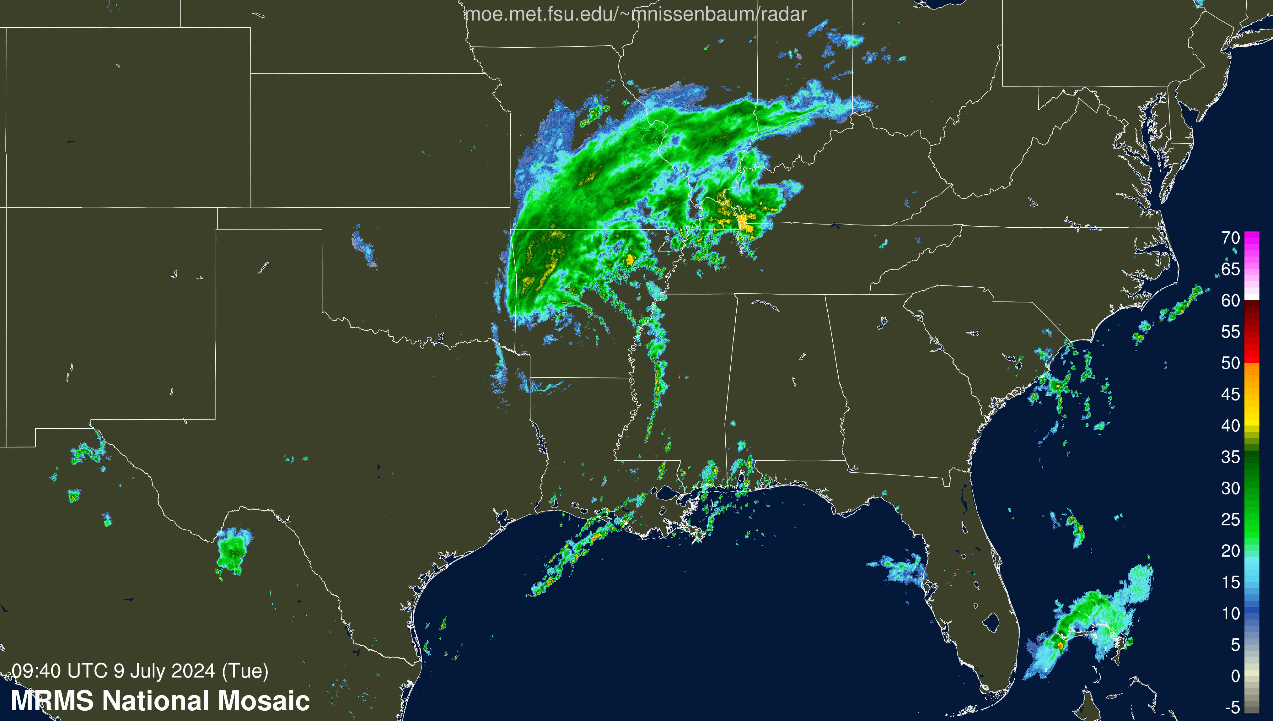 Radar Recording of Beryl (2024) Approach