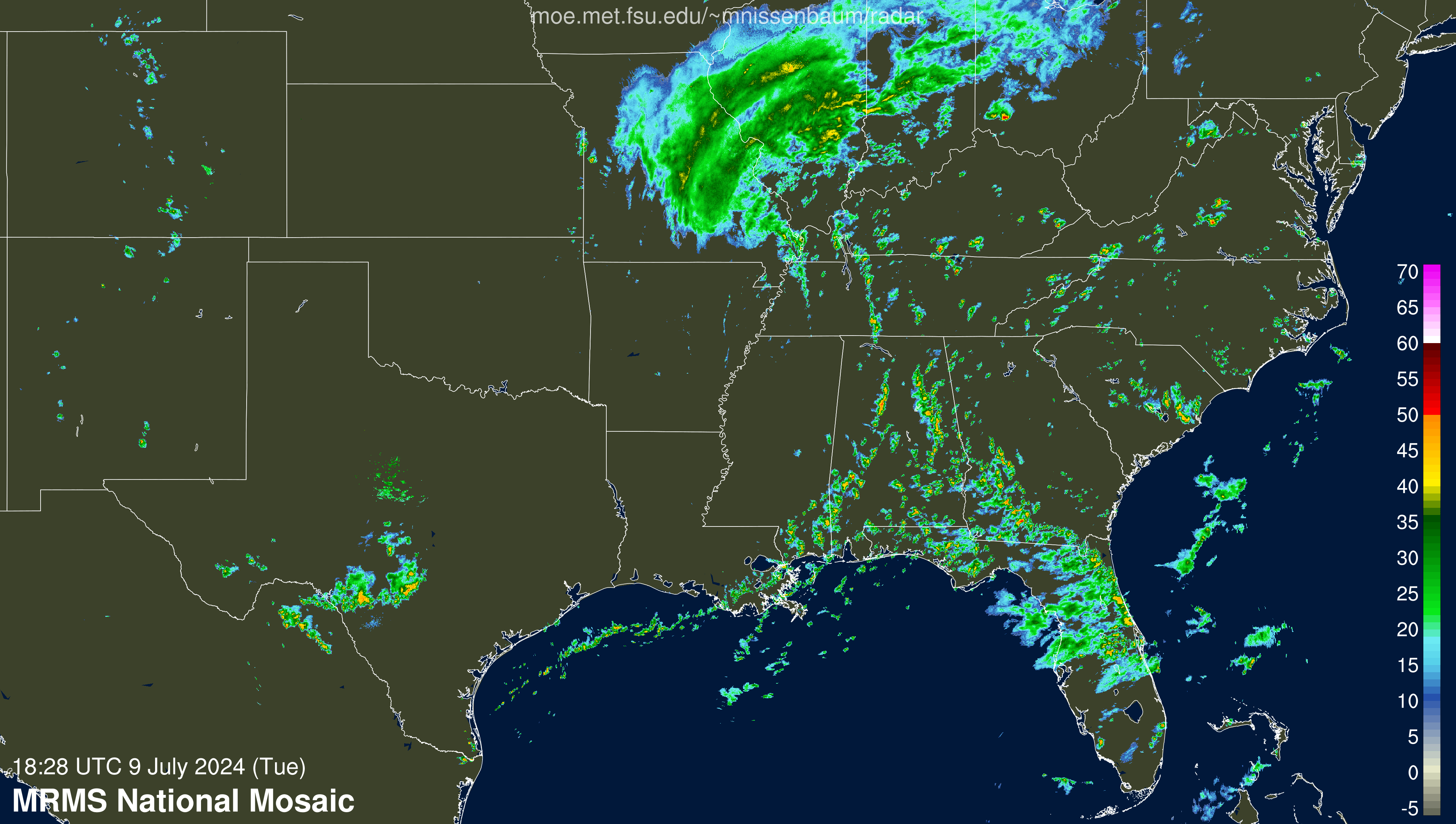Radar Recording of Beryl (2024) Approach