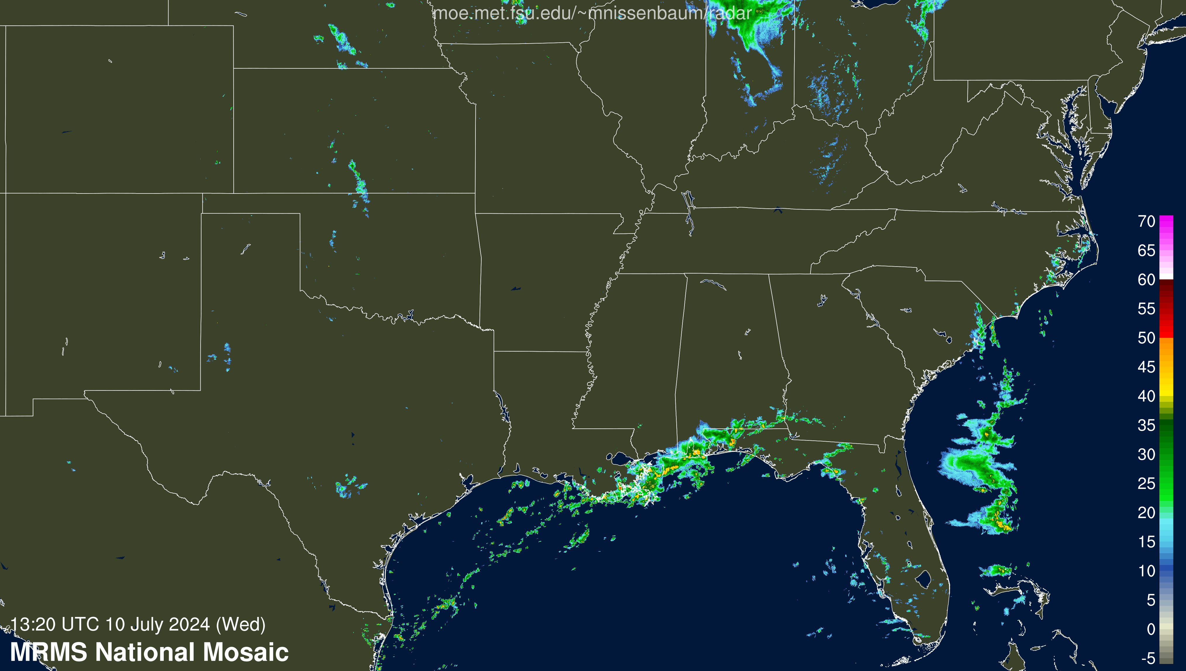 Radar Recording of Beryl (2024) Approach