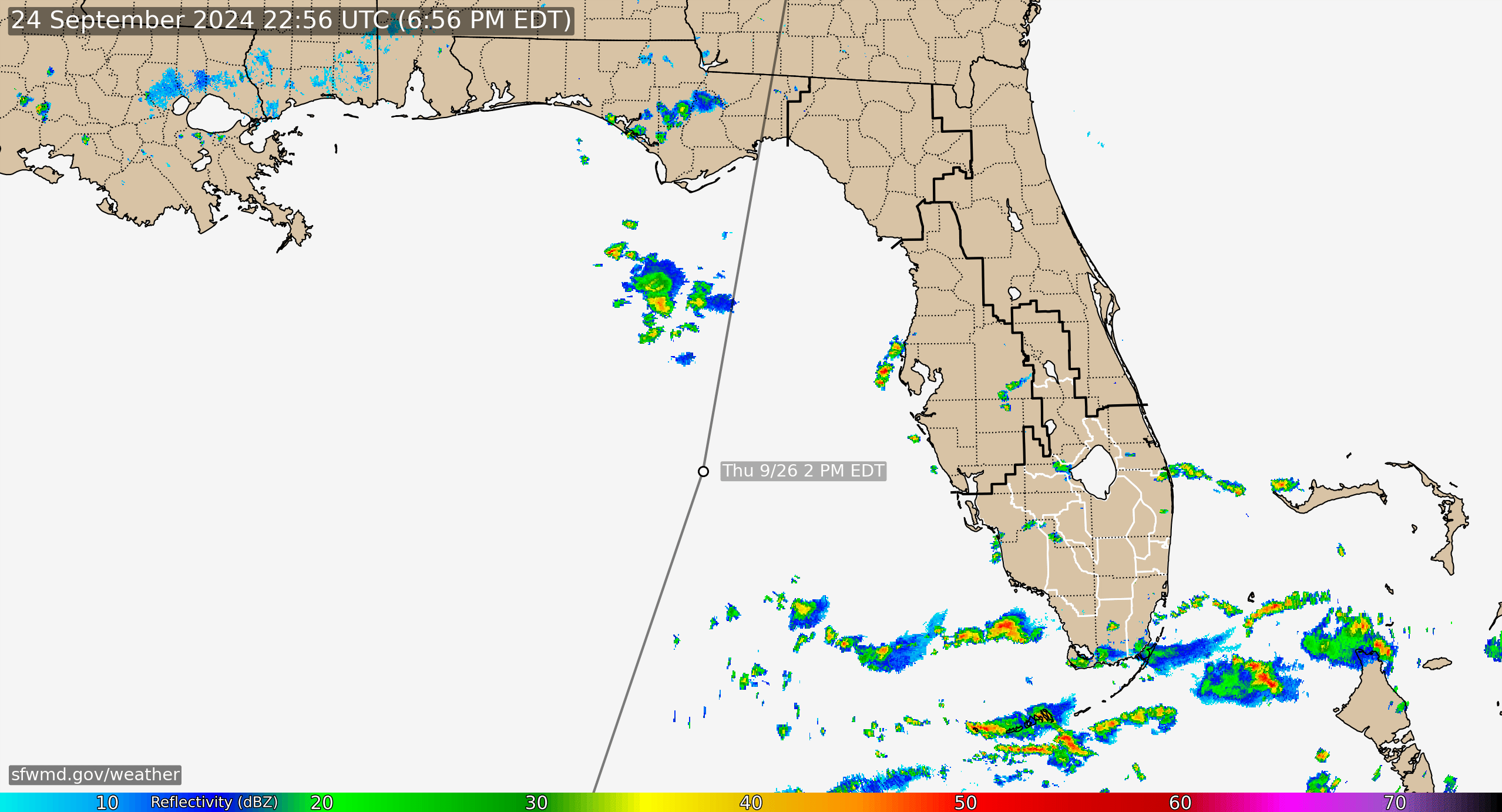 Florida Radar Recording From SFWMD for Helene (2024)