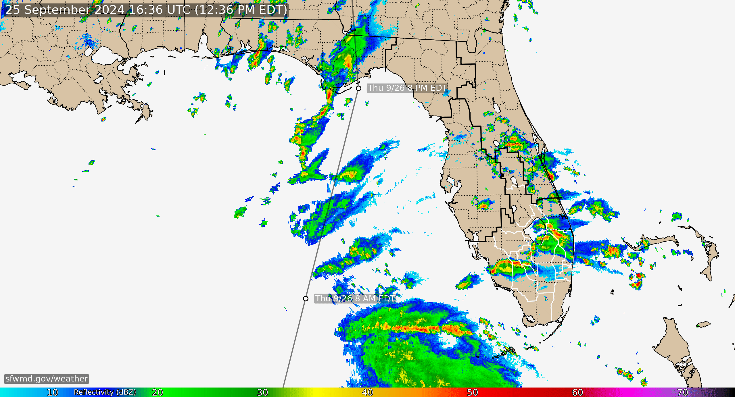 Florida Radar Recording From SFWMD for Helene (2024)