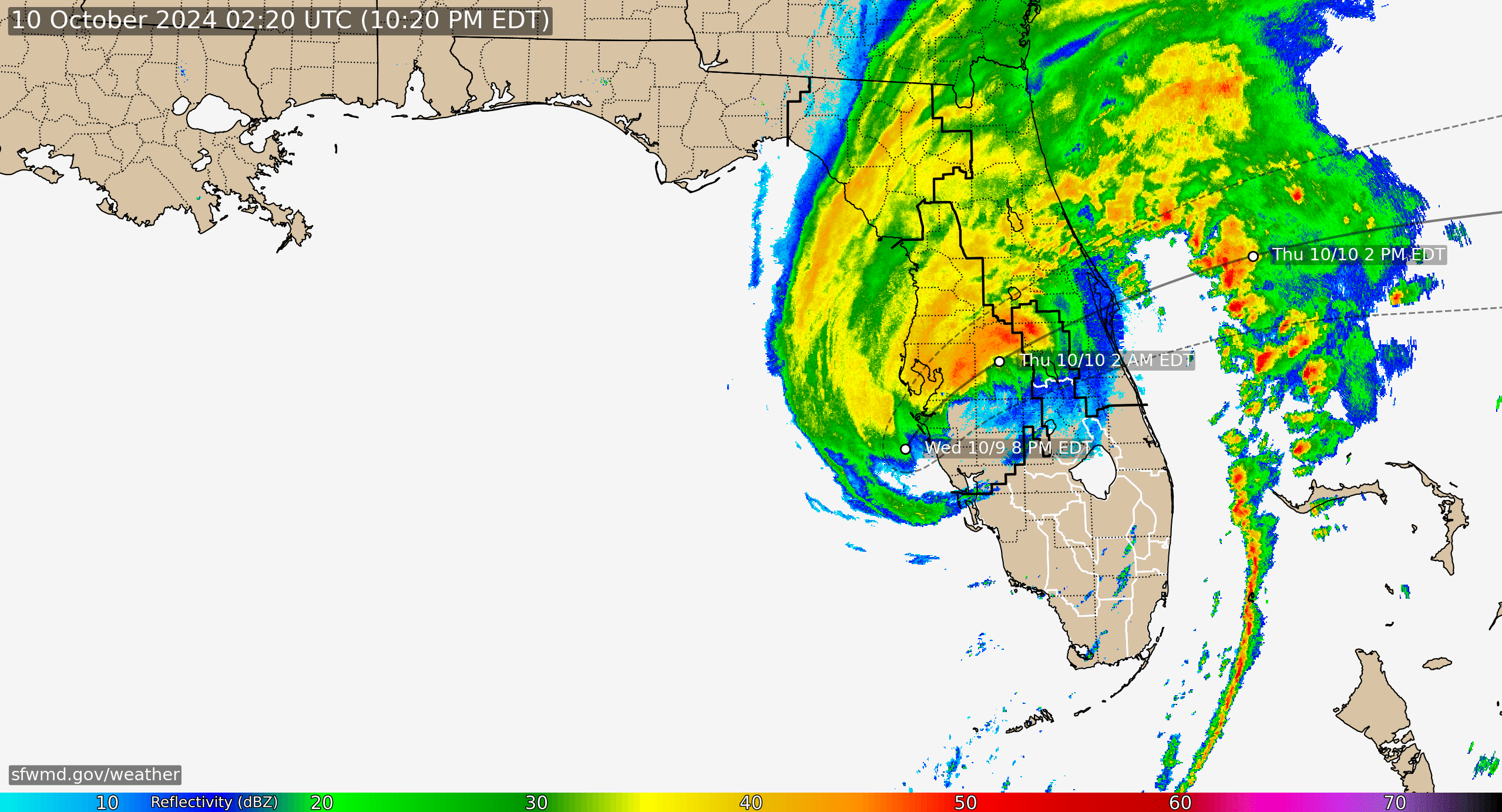 Florida Radar Recording From SFWMD for Milton (2024)