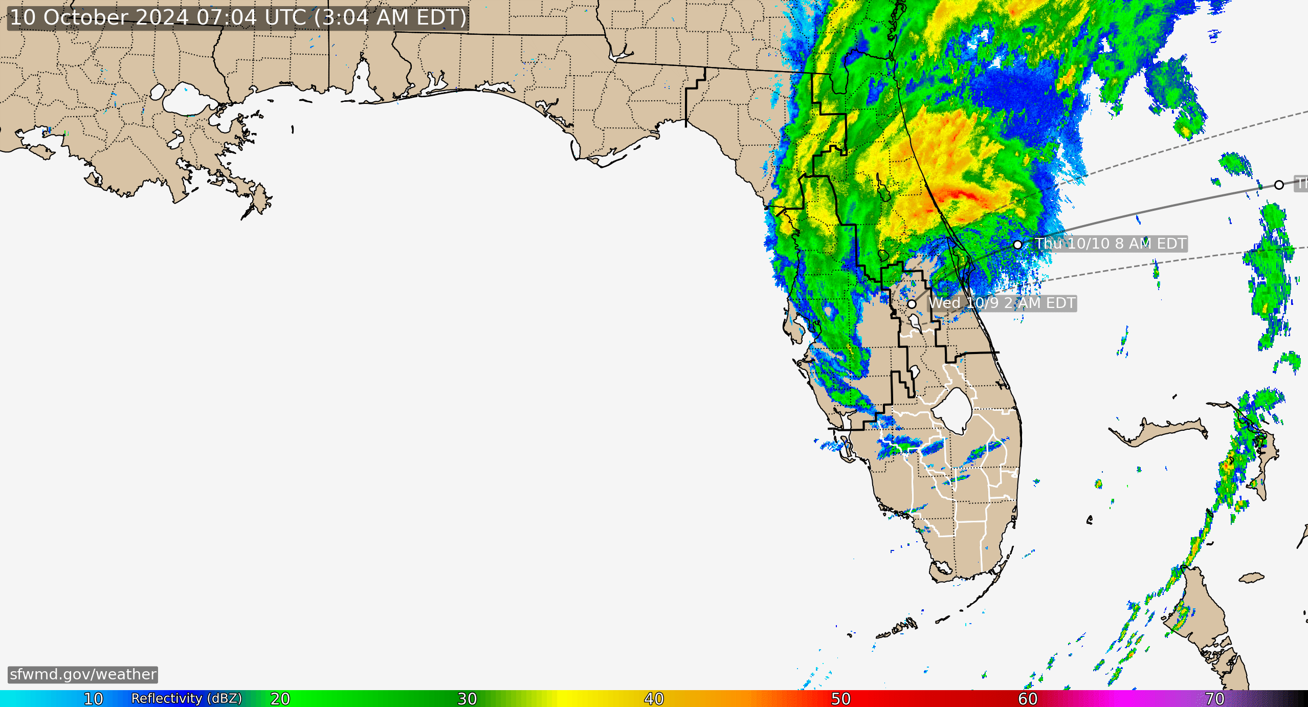 Florida Radar Recording From SFWMD for Milton (2024)