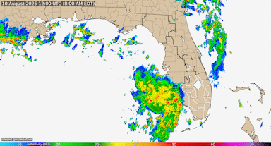 Florida Radar Recording From SFWMD for Aug Gulf Area (2025)