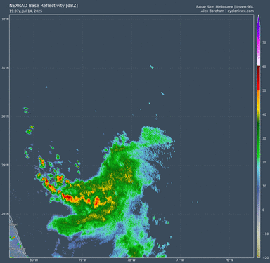 Radar Recording for Invest 93L (July 2025)