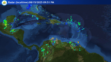 Caribbean Radar Mosaic Animation for Erin (2025)