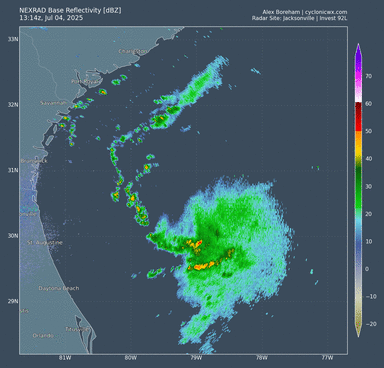 Radar Recording for Chantal (2025)