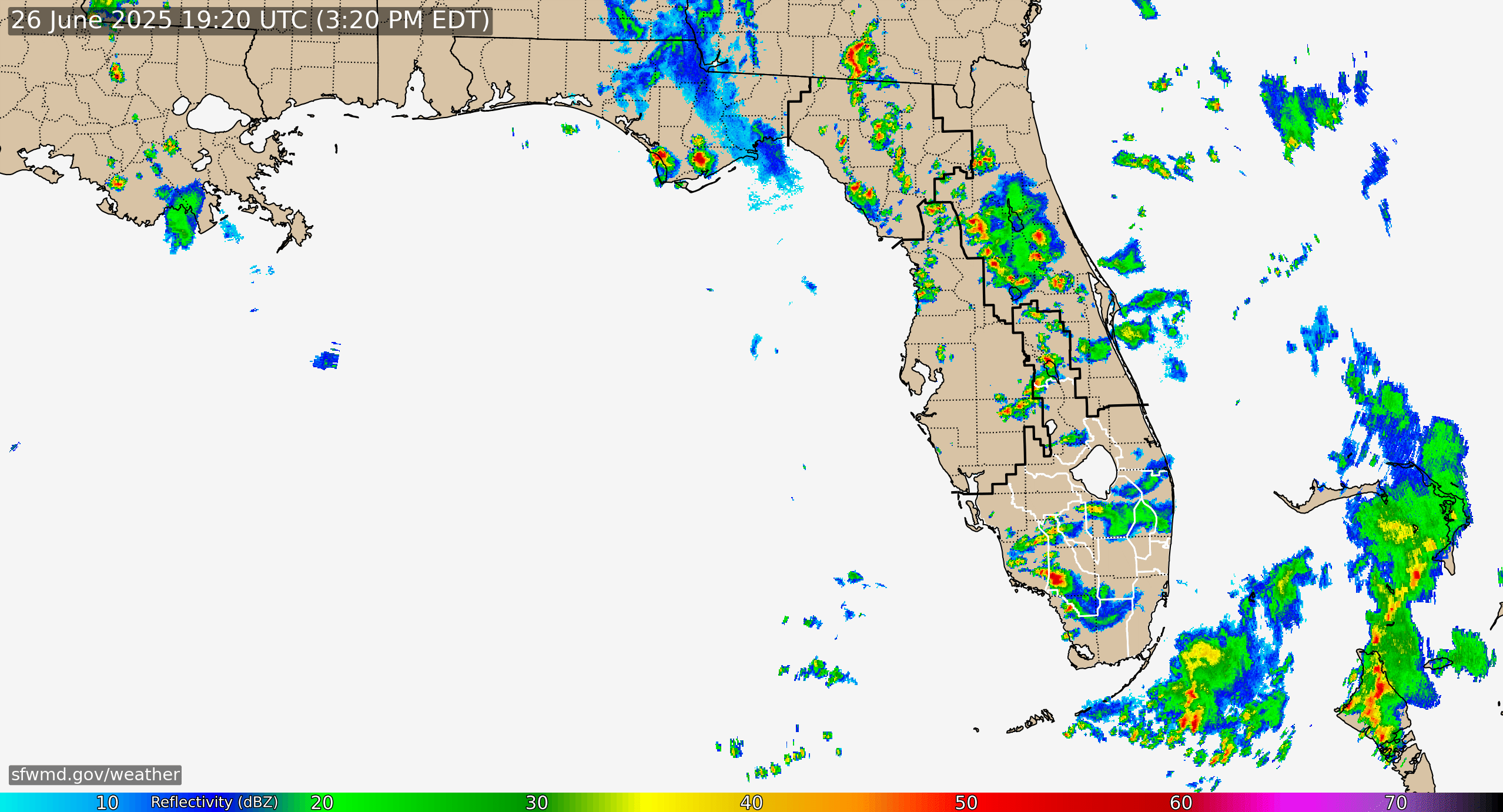 Florida Radar Recording From SFWMD for Early Season Low