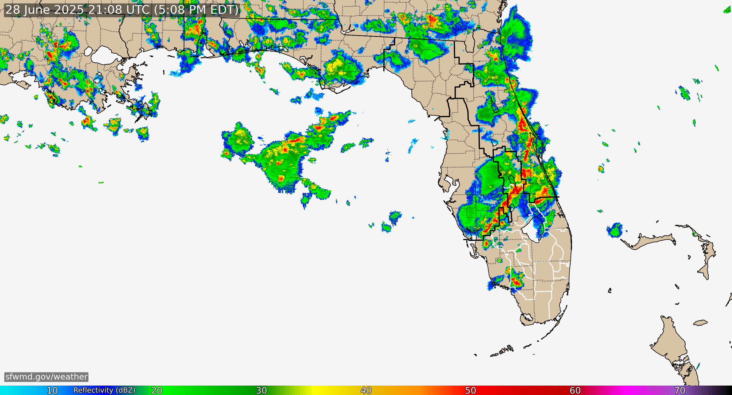 Florida Radar Recording From SFWMD for Early Season Low