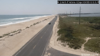 HWY 12 N of Hatteras Village Webcam Erin (2025)